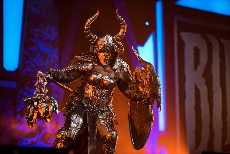 A demonic Diablo III Crusader.